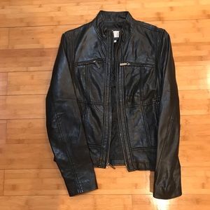 Michael Kors Leather Moto Jacket